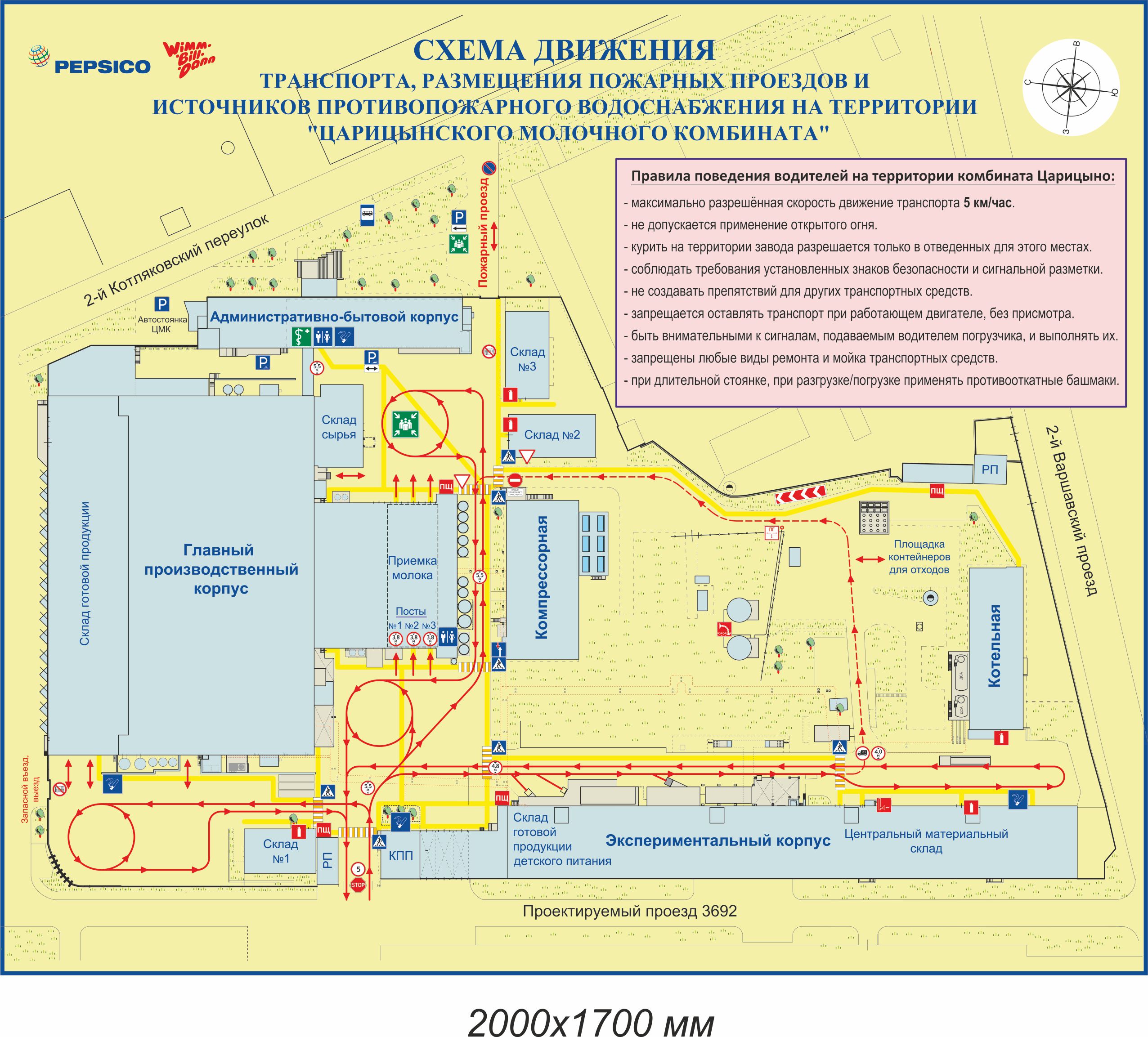 Схема движения автотранспорта по строительной площадке