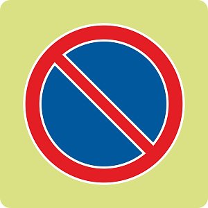 Дорожный знак с флуоресцентной окантовкой 3.28 Стоянка запрещена