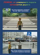 Информационный плакат Помни: от домашнего порога начинается дорога